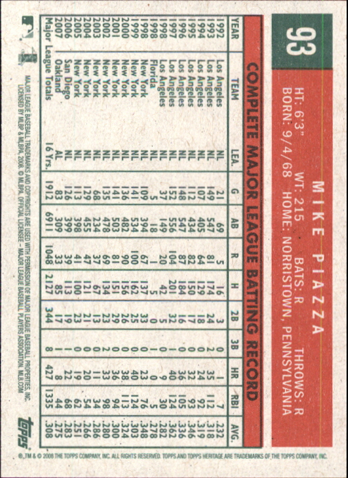 A3901- 2008 Topps Heritage BB Karten 1-259 + Rookies -du Pick- 15 + Gratis US - Bild 357 von 456