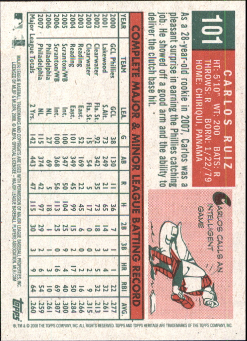 A3901- 2008 Topps Heritage BB Karten 1-259 + Rookies -du Pick- 15 + Gratis US - Bild 141 von 456