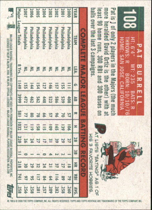 A3901- 2008 Topps Heritage BB Karten 1-259 + Rookies -du Pick- 15 + Gratis US - Bild 147 von 456