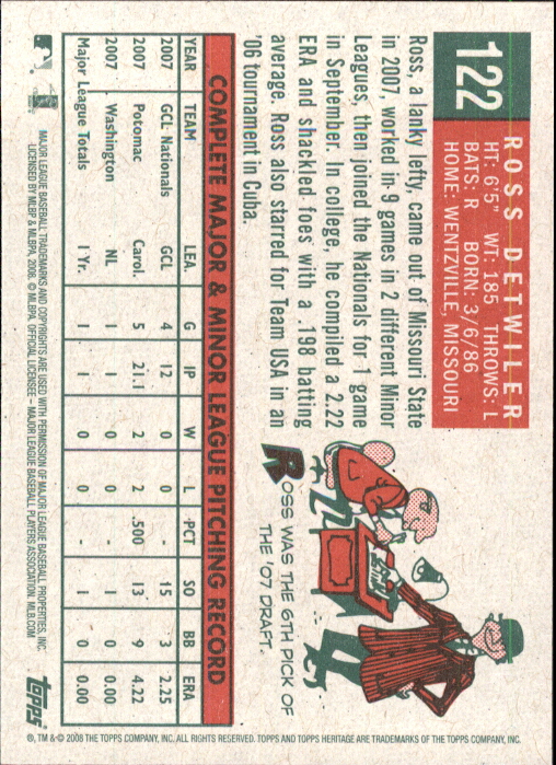 A3901- 2008 Topps Heritage BB Karten 1-259 + Rookies -du Pick- 15 + Gratis US - Bild 426 von 456