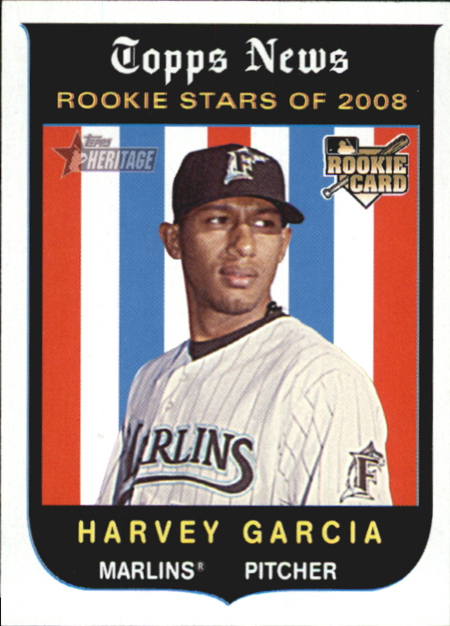 2008 Topps Heritage #125 Harvey Garcia (RC)