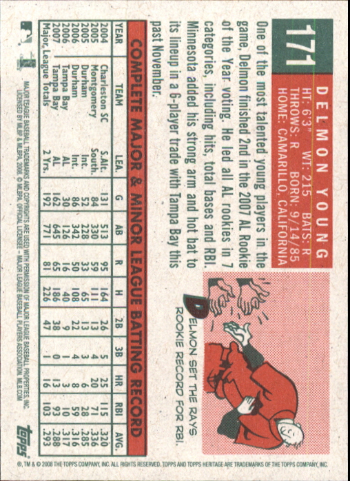 A3901- 2008 Topps Heritage BB Karten 1-259 + Rookies -du Pick- 15 + Gratis US - Bild 186 von 456