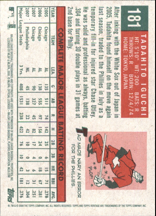 A3901- 2008 Topps Heritage BB Karten 1-259 + Rookies -du Pick- 15 + Gratis US - Bild 5 von 456
