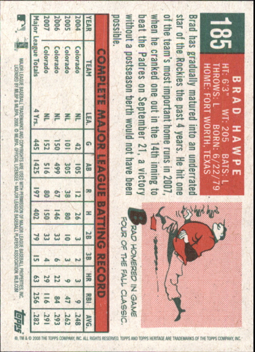 A3901- 2008 Topps Heritage BB Karten 1-259 + Rookies -du Pick- 15 + Gratis US - Bild 286 von 456