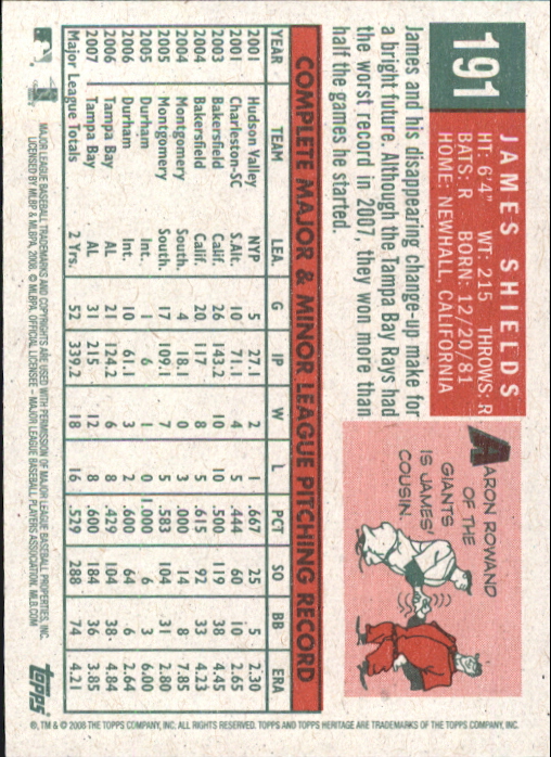 A3901- 2008 Topps Heritage BB Karten 1-259 + Rookies -du Pick- 15 + Gratis US - Bild 15 von 456