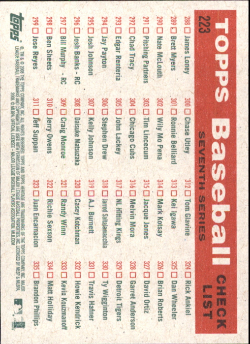 A3901- 2008 Topps Heritage BB Karten 1-259 + Rookies -du Pick- 15 + Gratis US - Bild 51 von 456