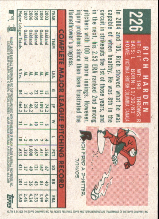 A3901- 2008 Topps Heritage BB Karten 1-259 + Rookies -du Pick- 15 + Gratis US - Bild 306 von 456