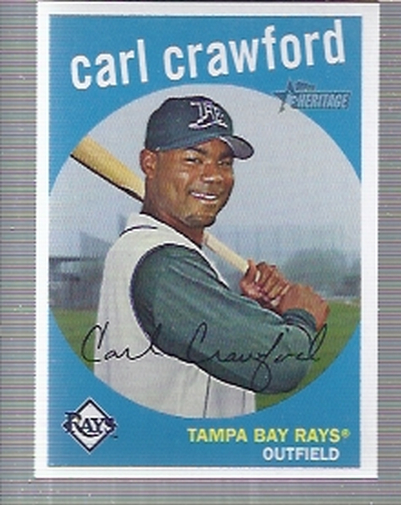 2008 Topps Heritage #352 Carl Crawford