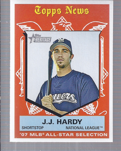 2008 Topps Heritage #487 J.J. Hardy AS SP