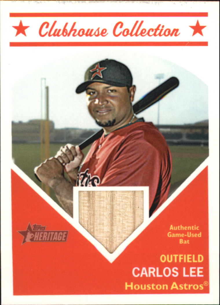 2008 Topps Heritage Clubhouse Collection Relics #CL Carlos Lee C