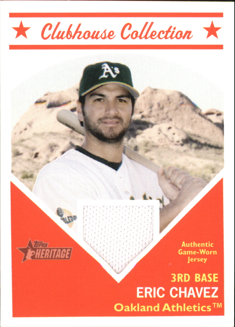 2008 Topps Heritage Clubhouse Collection Relics #EC Eric Chavez C