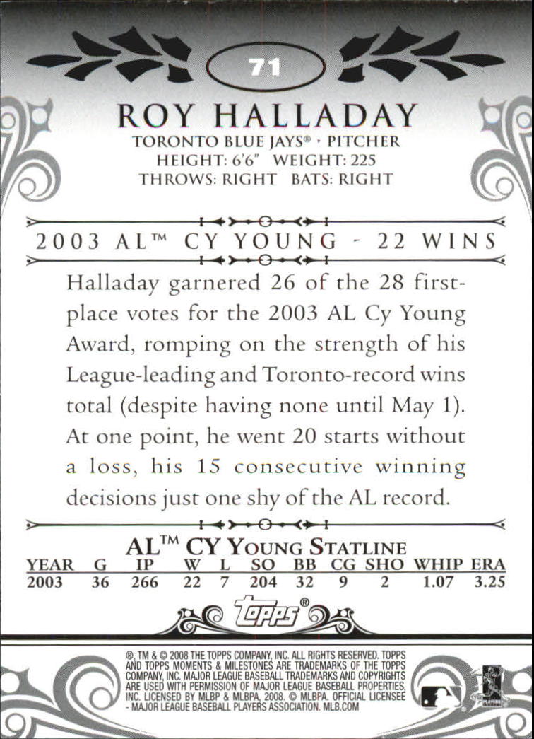 B5342- 2008 Topps Moments and Milestone BB Group1 -You Pick- 15+ FREE US SHIP - Picture 106 of 212