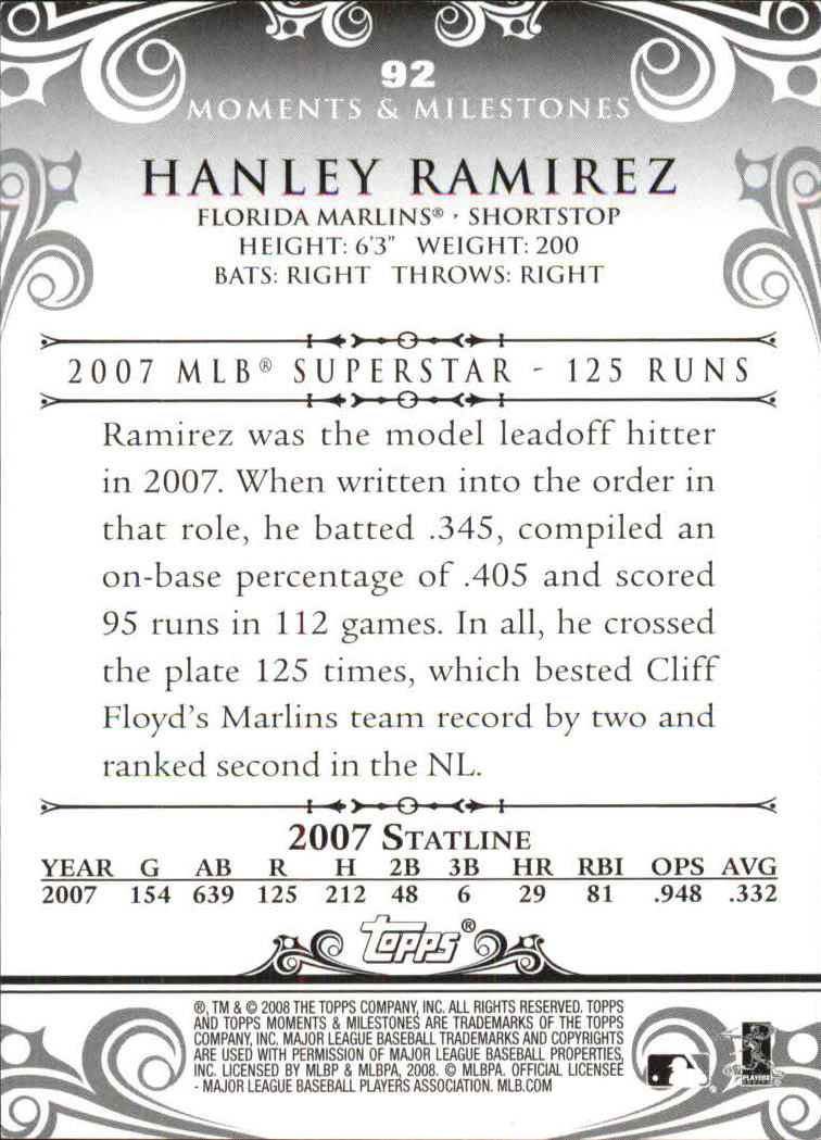 B5342- 2008 Topps Moments and Milestone BB Group1 -You Pick- 15+ FREE US SHIP - Picture 118 of 212