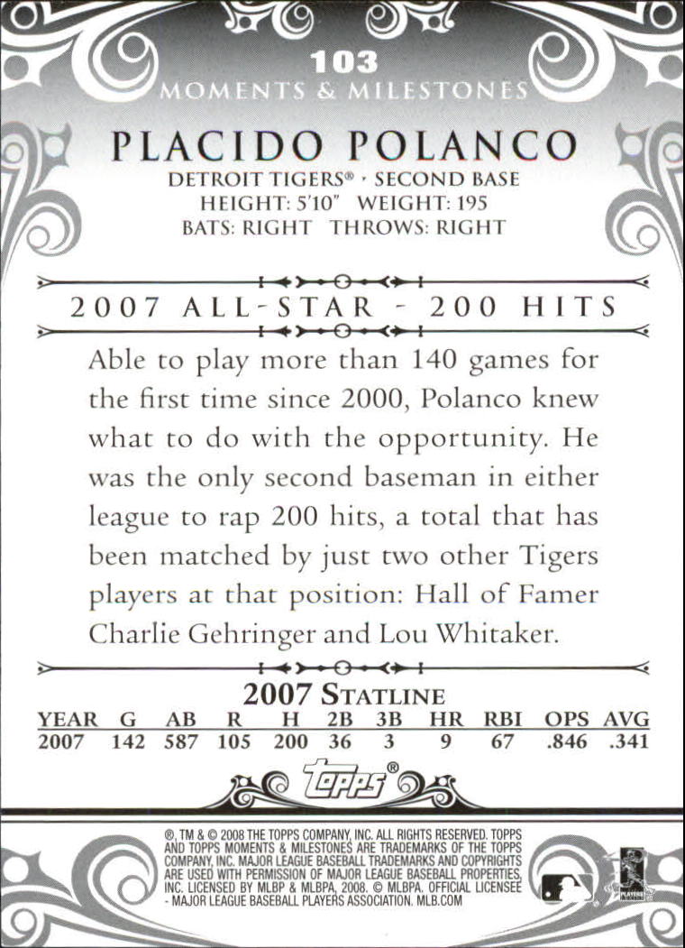 B5342- 2008 Topps Moments and Milestone BB Group1 -You Pick- 15+ FREE US SHIP - Picture 137 of 212