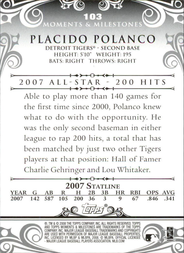 B5342- 2008 Topps Moments and Milestone BB Group1 -You Pick- 15+ FREE US SHIP - Picture 139 of 212