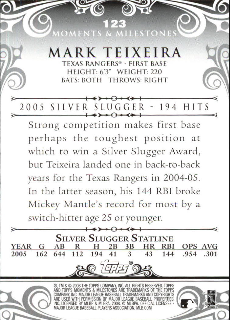 B5342- 2008 Topps Moments and Milestone BB Group1 -You Pick- 15+ FREE US SHIP - Picture 167 of 212
