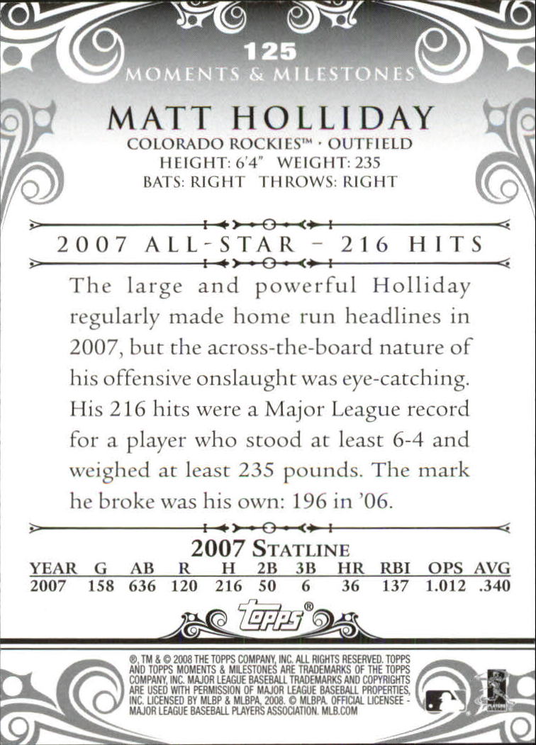 B5342- 2008 Topps Moments and Milestone BB Group1 -You Pick- 15+ FREE US SHIP - Picture 177 of 212
