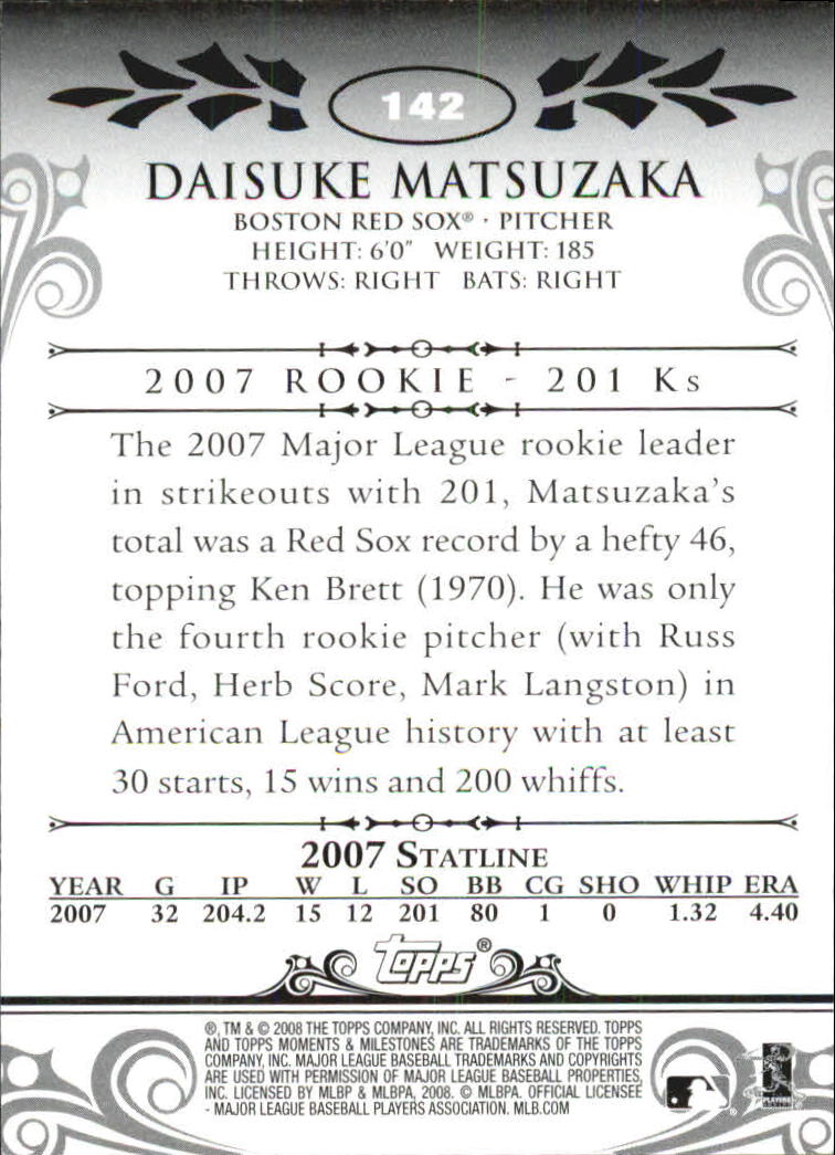 B5342- 2008 Topps Moments and Milestone BB Group1 -You Pick- 15+ FREE US SHIP - Picture 195 of 212
