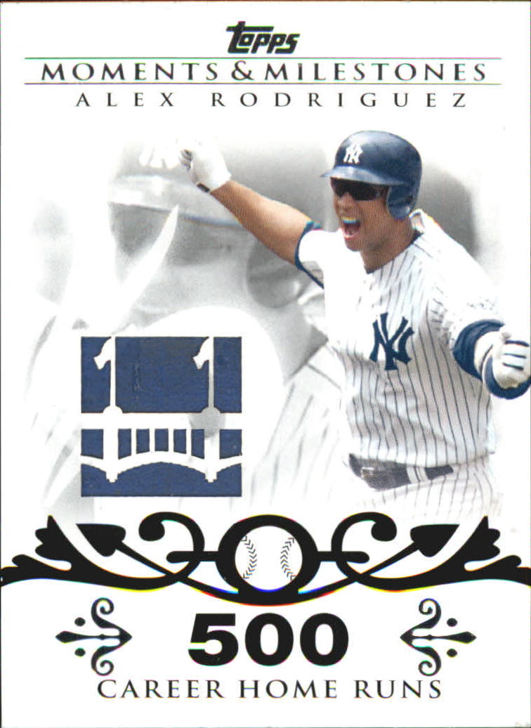 2008 Topps Moments and Milestones Alex Rodriguez 500 HR Wall Relic #AR Alex Rodriguez