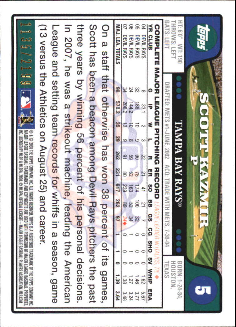 A5784- 2008 Topps Opening Day Gold BB Cards 1-220 -You Pick- 15+ FREE US SHIP - Picture 11 of 423
