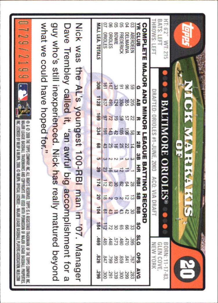 A5784- 2008 Topps Opening Day Gold BB Cards 1-220 -You Pick- 15+ FREE US SHIP - Picture 39 of 423