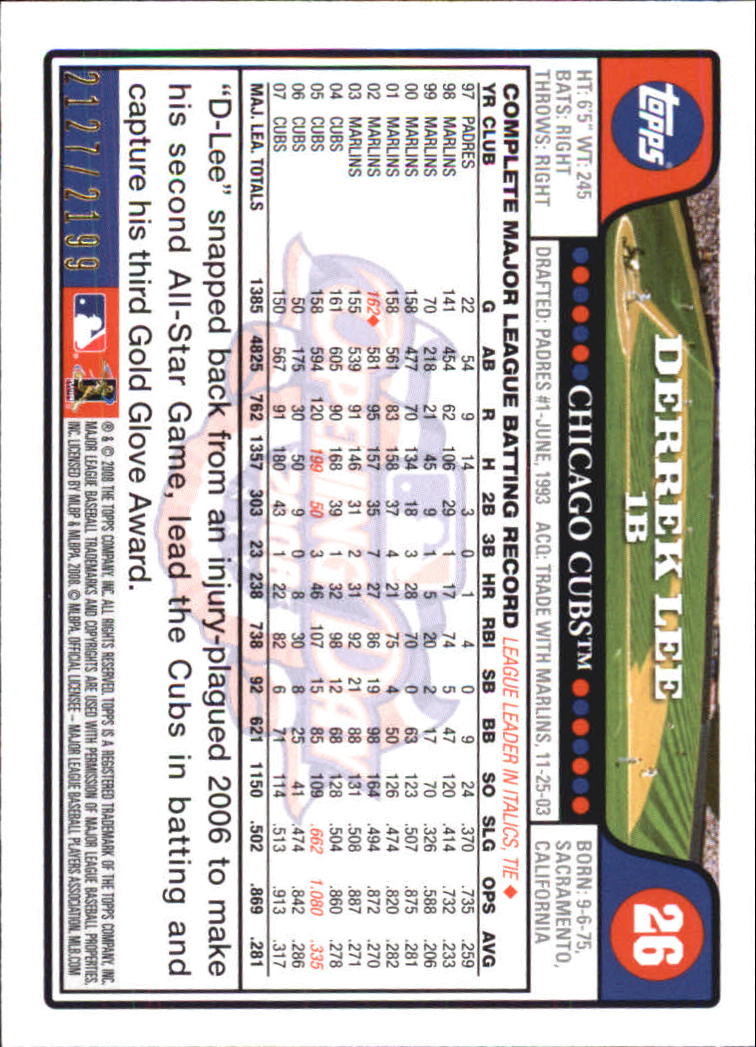 A5784- 2008 Topps Opening Day Gold BB Cards 1-220 -You Pick- 15+ FREE US SHIP - Picture 49 of 423
