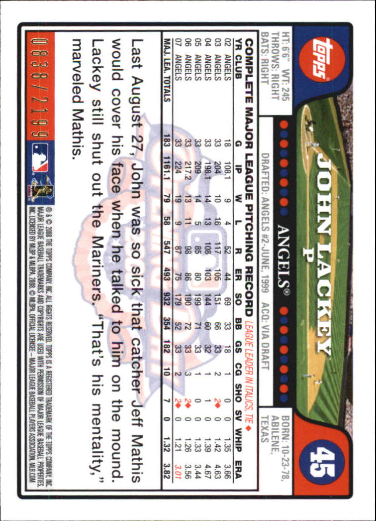 A5784- 2008 Topps Opening Day Gold BB Cards 1-220 -You Pick- 15+ FREE US SHIP - Picture 87 of 423