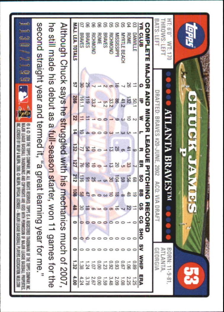 A5784- 2008 Topps Opening Day Gold BB Cards 1-220 -You Pick- 15+ FREE US SHIP - Picture 101 of 423