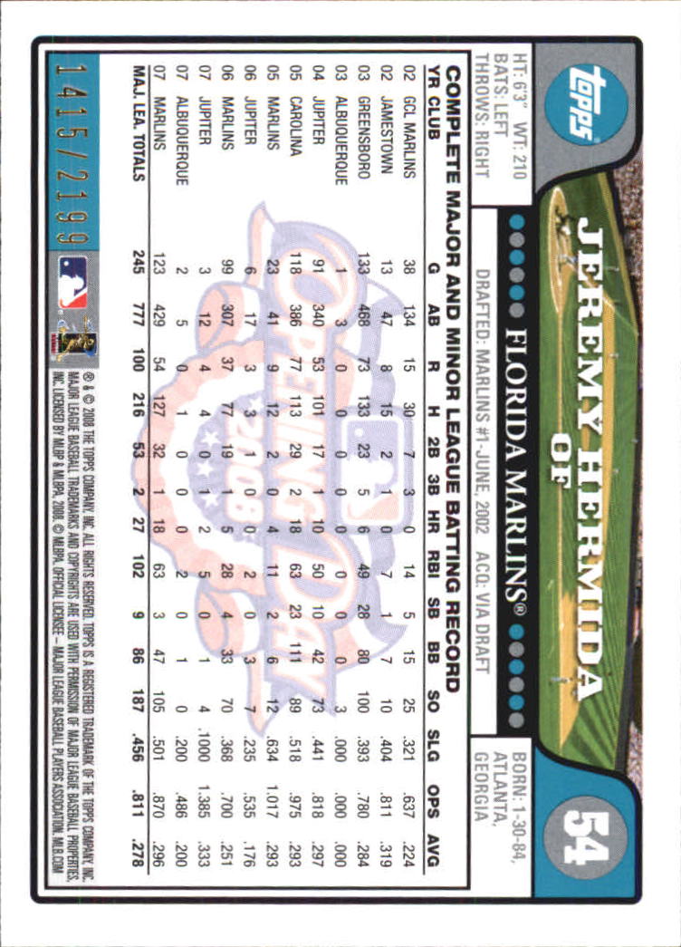 A5784- 2008 Topps Opening Day Gold BB Cards 1-220 -You Pick- 15+ FREE US SHIP - Picture 103 of 423