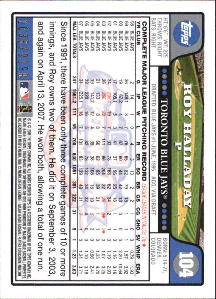 A5784- 2008 Topps Opening Day Gold BB Cards 1-220 -You Pick- 15+ FREE US SHIP - Picture 197 of 423
