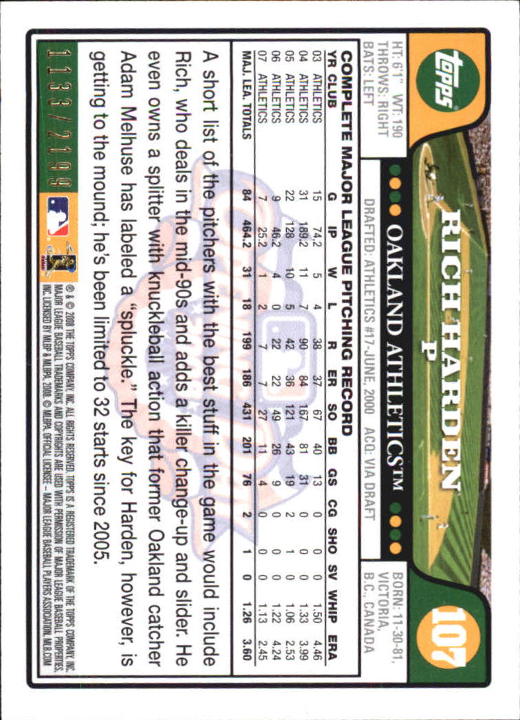 A5784- 2008 Topps Opening Day Gold BB Cards 1-220 -You Pick- 15+ FREE US SHIP - Picture 201 of 423