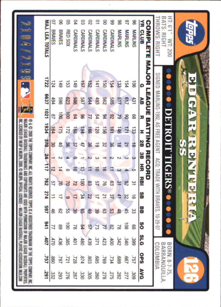 A5784- 2008 Topps Opening Day Gold BB Cards 1-220 -You Pick- 15+ FREE US SHIP - Picture 239 of 423