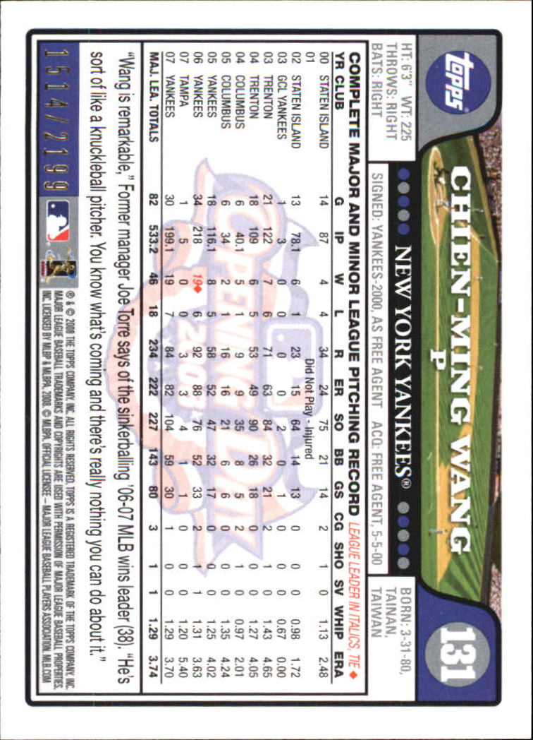 A5784- 2008 Topps Opening Day Gold BB Cards 1-220 -You Pick- 15+ FREE US SHIP - Picture 249 of 423