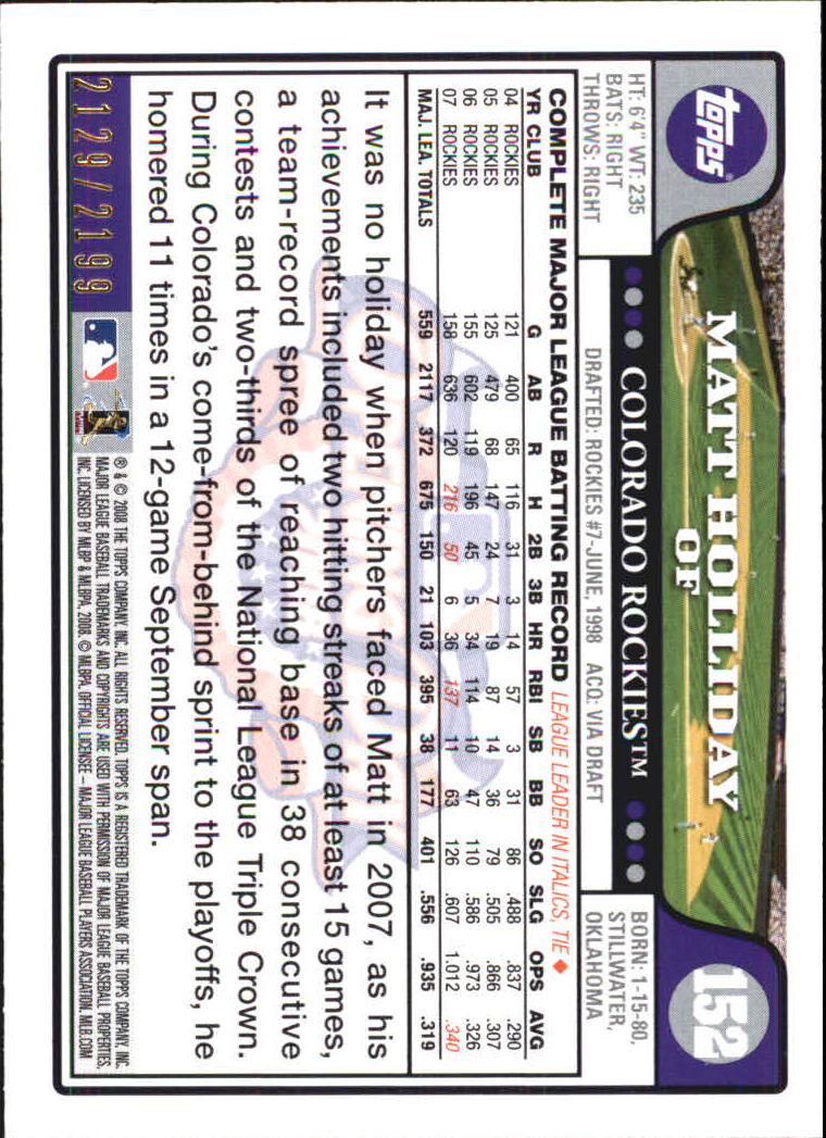 A5784- 2008 Topps Opening Day Gold BB Cards 1-220 -You Pick- 15+ FREE US SHIP - Picture 291 of 423
