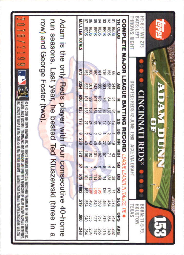 A5784- 2008 Topps Opening Day Gold BB Cards 1-220 -You Pick- 15+ FREE US SHIP - Picture 293 of 423