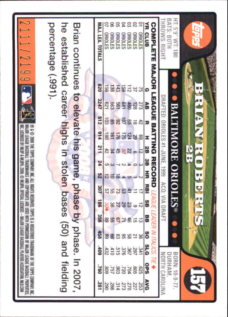 A5784- 2008 Topps Opening Day Gold BB Cards 1-220 -You Pick- 15+ FREE US SHIP - Picture 301 of 423