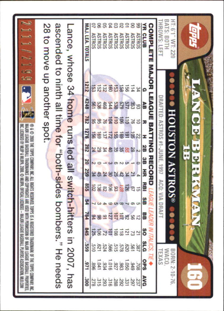 A5784- 2008 Topps Opening Day Gold BB Cards 1-220 -You Pick- 15+ FREE US SHIP - Picture 307 of 423