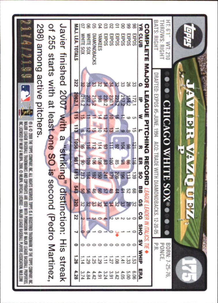 A5784- 2008 Topps Opening Day Gold BB Cards 1-220 -You Pick- 15+ FREE US SHIP - Picture 337 of 423
