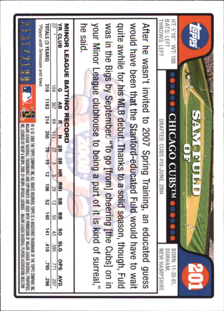 A5784- 2008 Topps Opening Day Gold BB Cards 1-220 -You Pick- 15+ FREE US SHIP - Picture 387 of 423