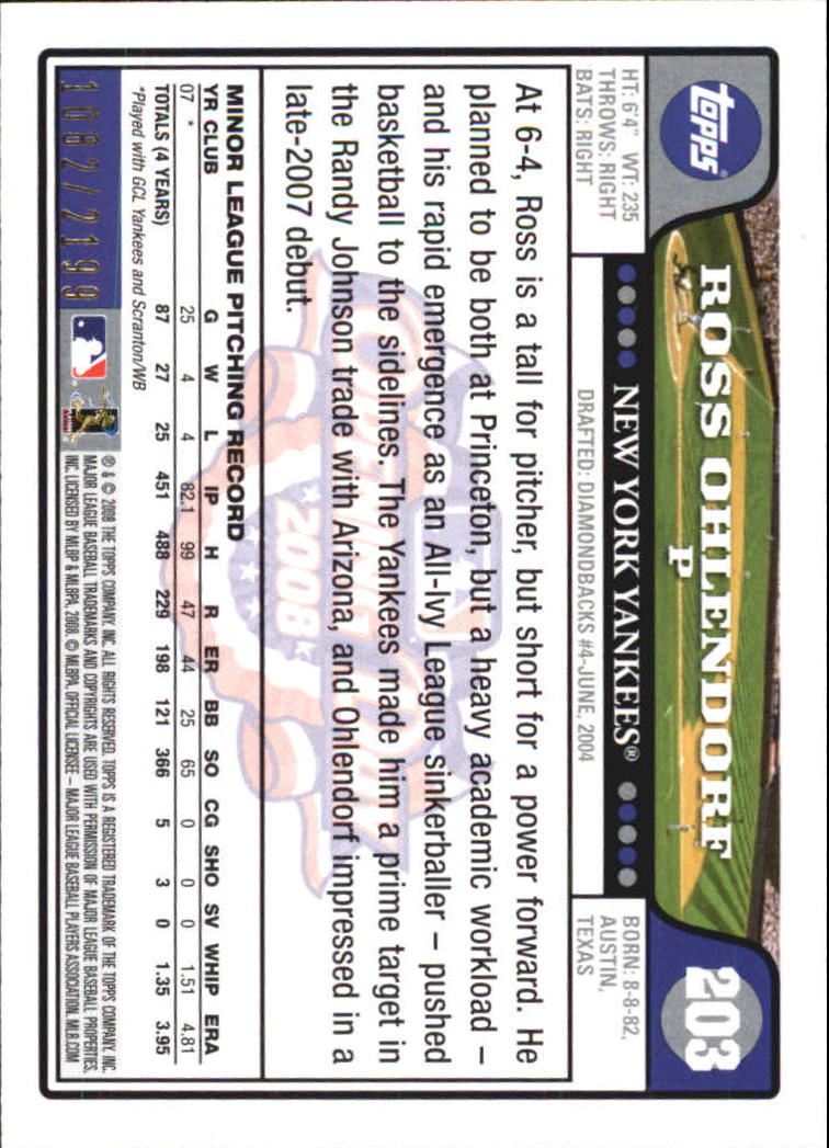 A5784- 2008 Topps Opening Day Gold BB Cards 1-220 -You Pick- 15+ FREE US SHIP - Picture 391 of 423