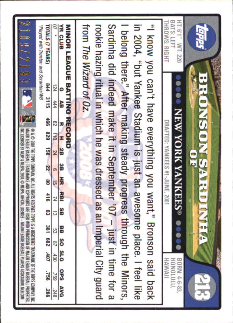 A5784- 2008 Topps Opening Day Gold BB Cards 1-220 -You Pick- 15+ FREE US SHIP - Picture 411 of 423