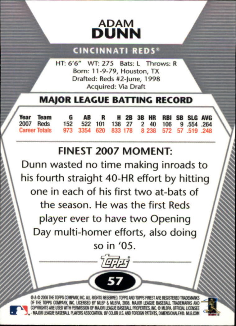 B1772- 2008 Finest Baseball Card #s 1-150 Inserts -You Pick- 15+ FREE US SHIP - Picture 85 of 332