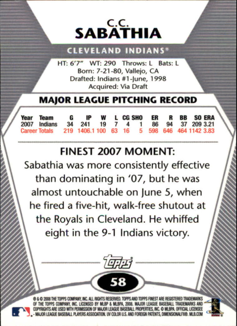 B1772- 2008 Finest Baseball Card #s 1-150 Inserts -You Pick- 15+ FREE US SHIP - Picture 87 of 332