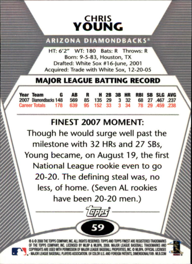 B1772- 2008 Finest Baseball Card #s 1-150 Inserts -You Pick- 15+ FREE US SHIP - Picture 89 of 332