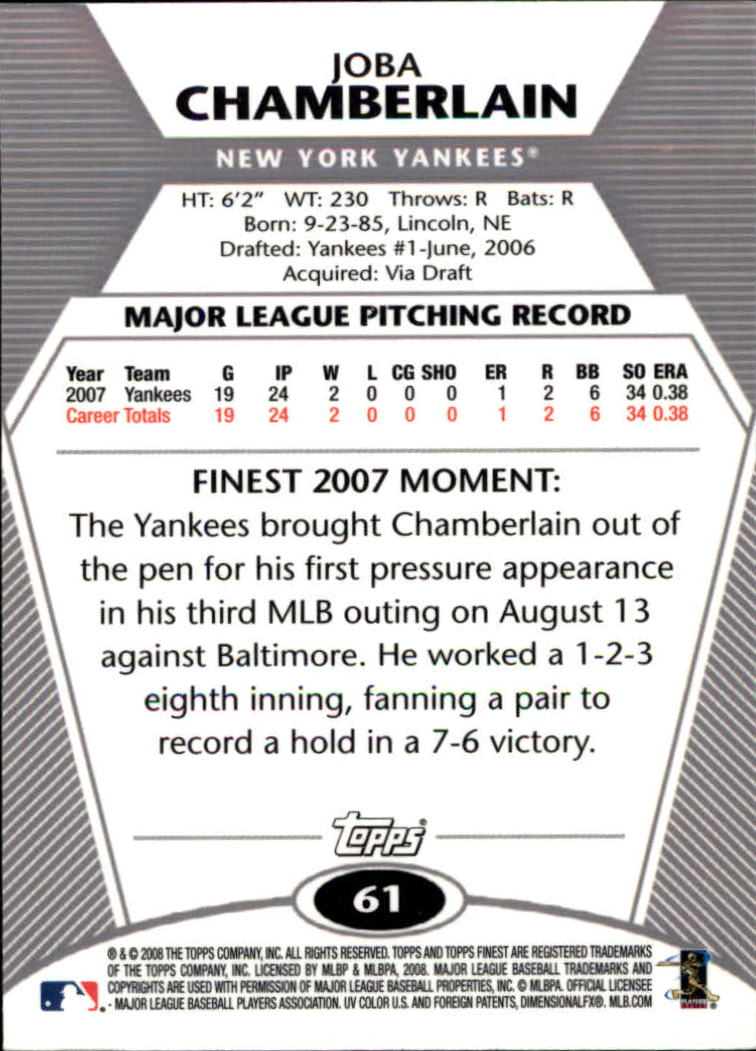 B1772- 2008 Finest Baseball Card #s 1-150 Inserts -You Pick- 15+ FREE US SHIP - Picture 93 of 332