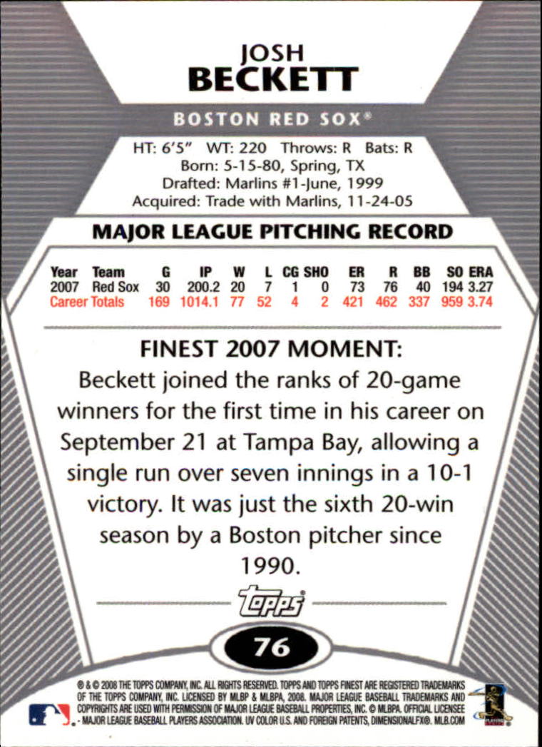 B1772- 2008 Finest Baseball Card #s 1-150 Inserts -You Pick- 15+ FREE US SHIP - Picture 119 of 332