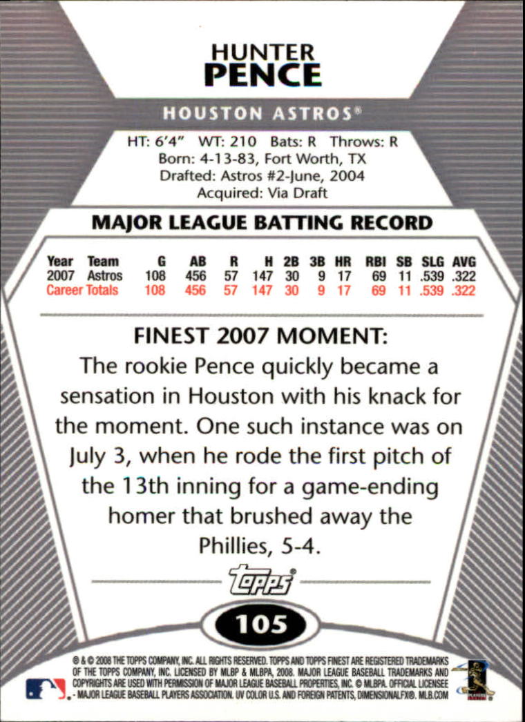 B1772- 2008 Finest Baseball Card #s 1-150 Inserts -You Pick- 15+ FREE US SHIP - Picture 165 of 332