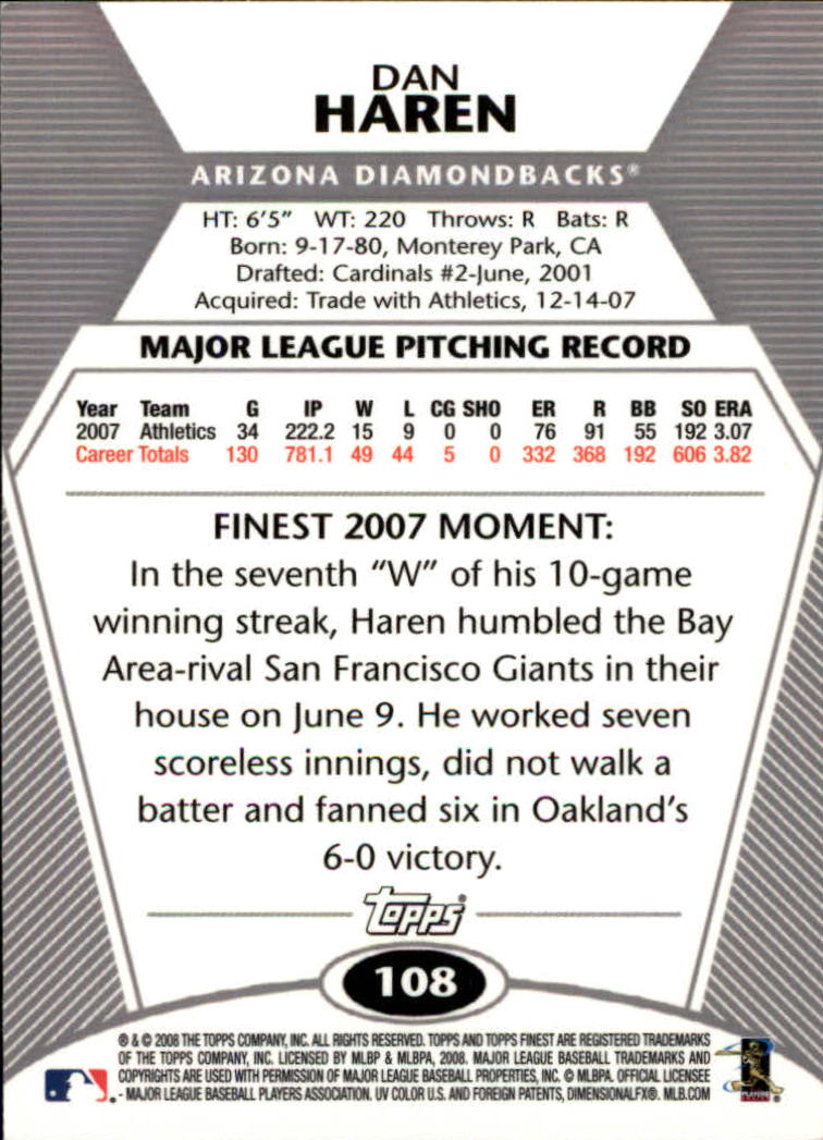 B1772- 2008 Finest Baseball Card #s 1-150 Inserts -You Pick- 15+ FREE US SHIP - Picture 171 of 332