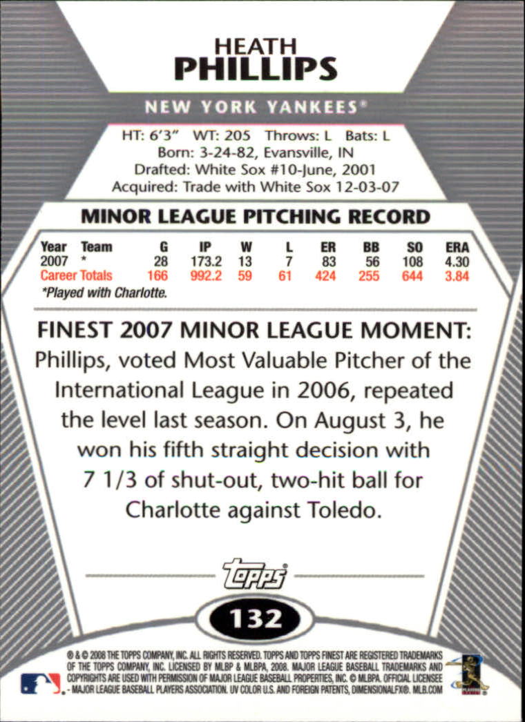 B1772- 2008 Finest Baseball Card #s 1-150 Inserts -You Pick- 15+ FREE US SHIP - Picture 211 of 332