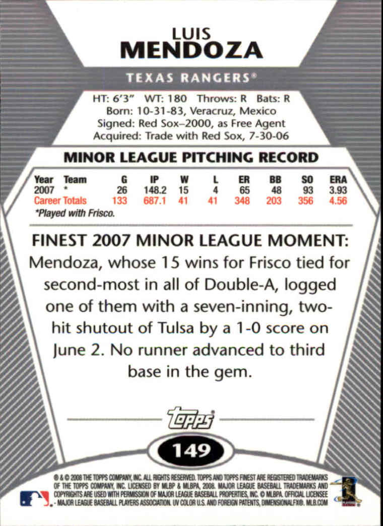 B1772- 2008 Finest Baseball Card #s 1-150 Inserts -You Pick- 15+ FREE US SHIP - Picture 238 of 332
